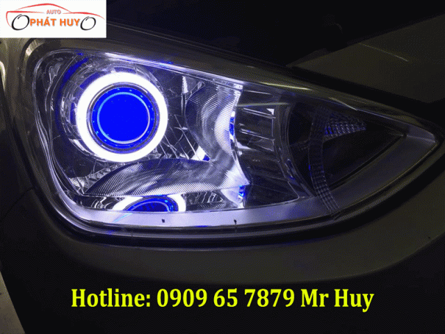 Độ đèn led,vòng angel eyes cho Hyundai i10