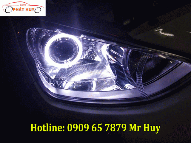 Độ đèn led,vòng angel eyes cho Hyundai i10