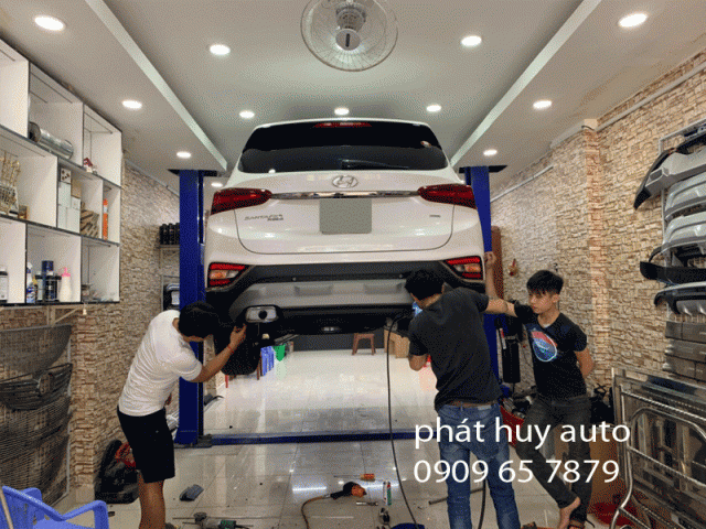 Độ pô xe Santafe 2019