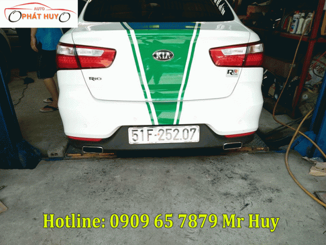 Độ pô đuôi pô cho xe Kia Rio Độ pô đuôi pô cho xe Kia Rio