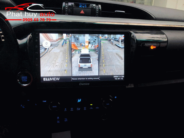 Camera 360 độ lắp cho xe toyota Hilux