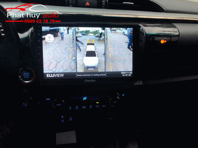 Camera 360 độ lắp cho xe toyota Hilux