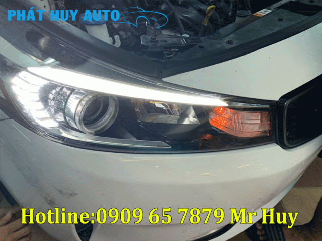Độ đèn led,vòng angel eyes cho xe Kia Cerato