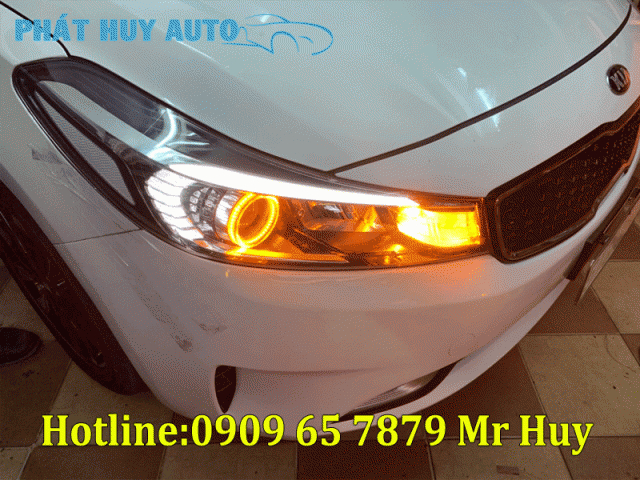 Độ đèn led,vòng angel eyes cho xe Kia Cerato