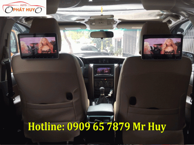 Màn hình gối đầu android xe Fortuner 2019