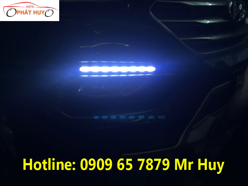 Độ đèn led gầm xe Hyundai Santafe giá rẻ