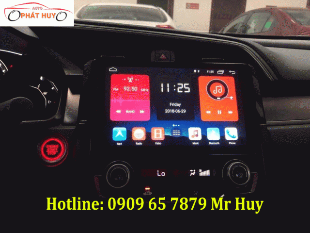 Gắn màn hình dvd android xe Honda Civic tại TPHCM