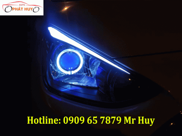 Độ led mí,bi xenon xe Hyundai i10