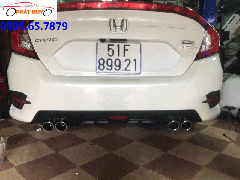 Độ líp pô xe Honda Civic 2017