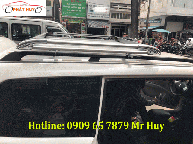 Gắn baga mui cho xe pajero sport