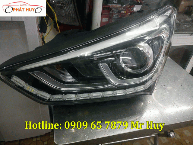 Độ dải đèn led mí chạy cho xe Hyundai Santafe