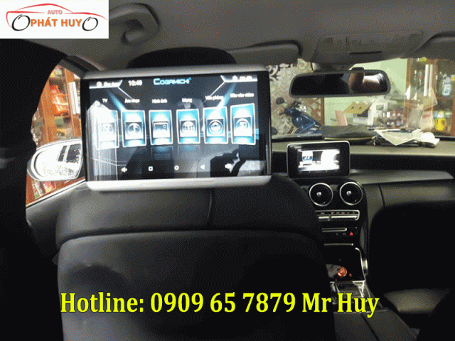 Màn hình gối đầu android xe Mercedes C200