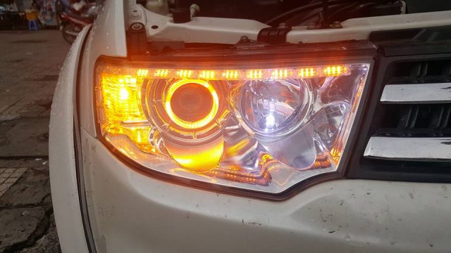 Độ đèn led cho xe Mitsubishi Pajero Sport