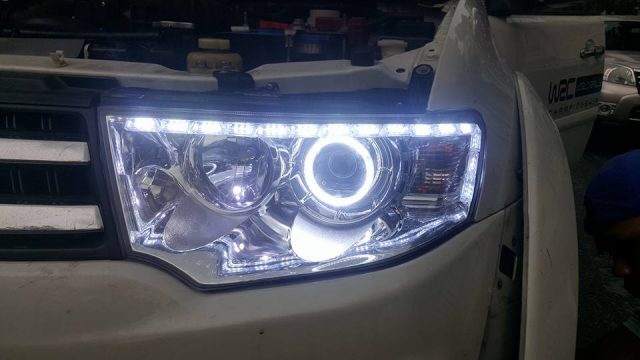 Độ đèn led cho xe Mitsubishi Pajero Sport