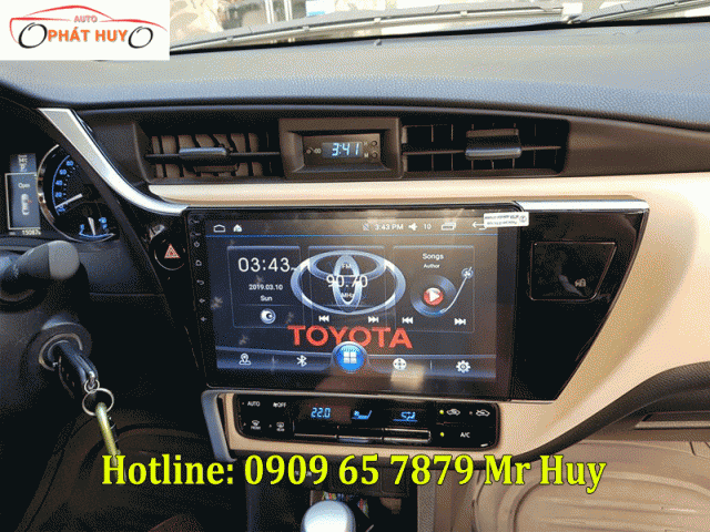 Màn hình dvd android 10 inch xe Toyota Altis