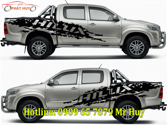 Tem dán sườn cho xe Toyota hilux