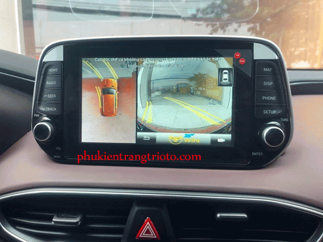 Lắp camera 360 độ xe Santafe 2019