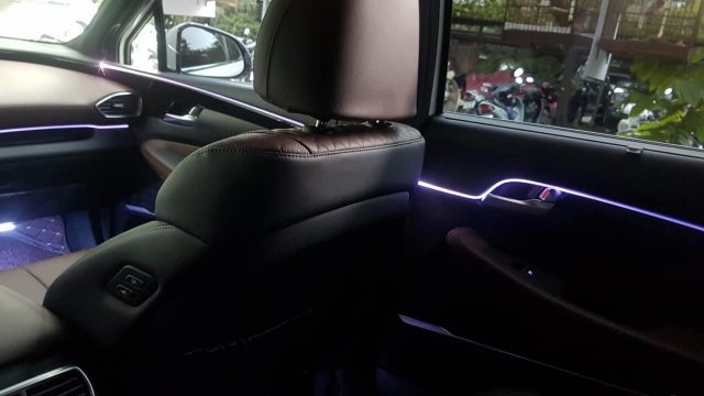 Led viền nội thất xe Hyundai Santafe