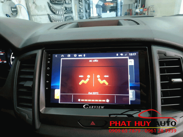 Lắp màn hình dvd android cho Ford Ranger 2020