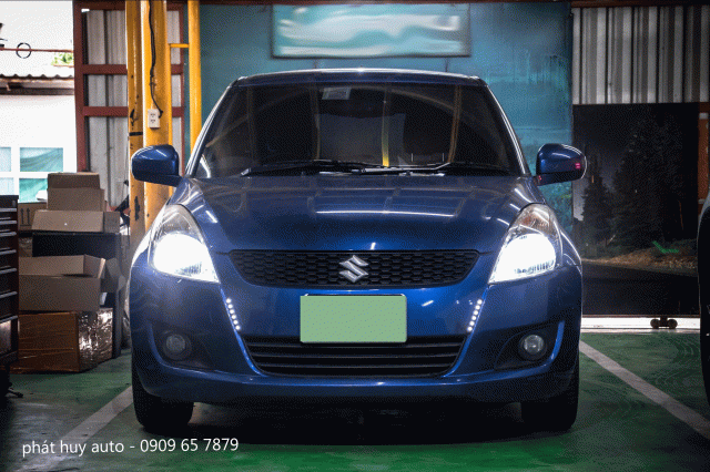 Thay bóng đèn pha led xe Suzuki Swift tăng sáng
