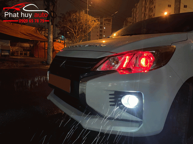Độ đèn bi gầm cho xe Mitsubishi Attrage 2020