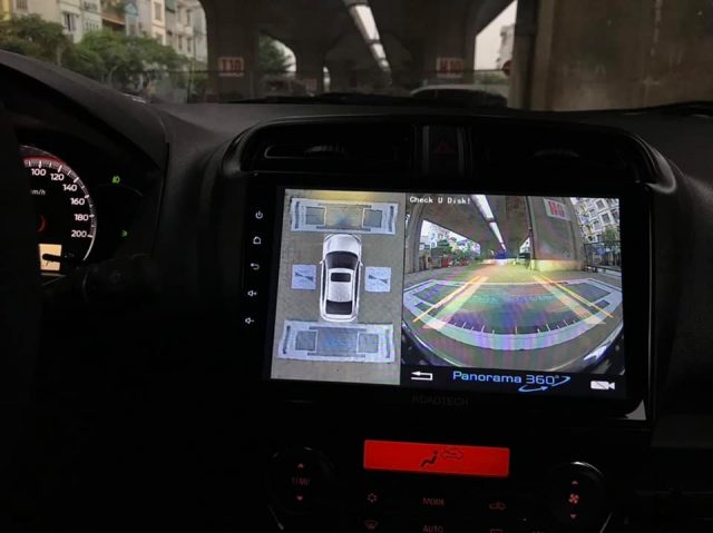Gắn camera 360 độ cho xe Mitsubishi Attrage