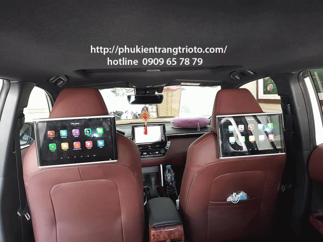 Lắp màn hình gối đầu cho xe Toyota Cross 2021