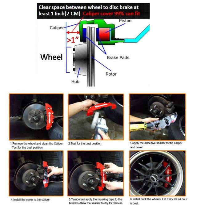 Ốp má phanh Brembo cho xe Kia K3