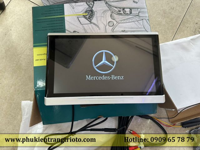 Màn hình gối đầu Android lắp sau ghế Mercedes E300