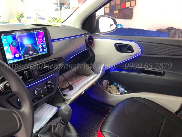 Độ led viền nội thất xe Hyundai i10 2022