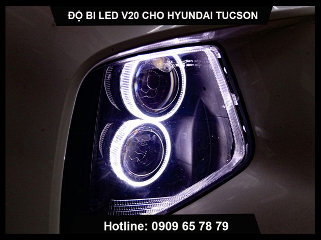 Độ đèn bi led X-Light V20 cho xe Hyundai Tucson