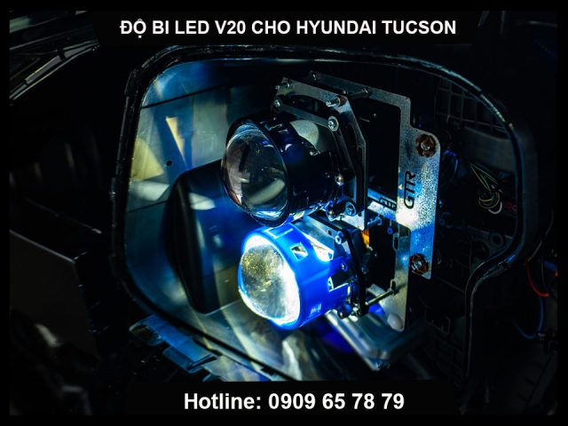 Độ đèn bi led X-Light V20 cho xe Hyundai Tucson