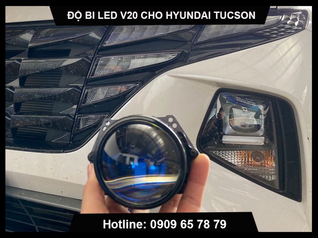 Độ đèn bi led X-Light V20 cho xe Hyundai Tucson