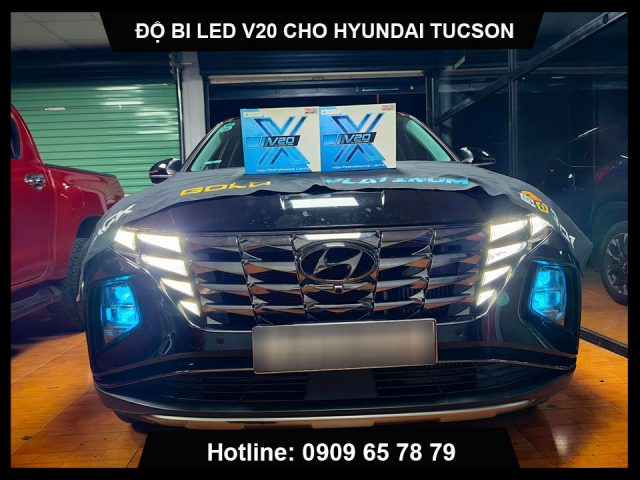 Độ đèn bi led X-Light V20 cho xe Hyundai Tucson