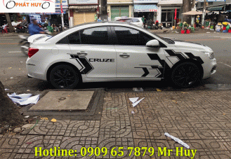 Dán tem cho sườn xe Chevrolet Cruze