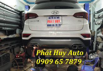 Độ pô xe Hyundai Santafe mẫu mới nhất