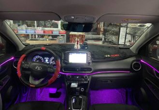Gắn đèn Led nội thất cho xe Hyundai Kona