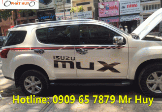 Tem dán sườn xe isuzu mu-x 2017