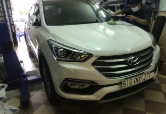 Phủ nano ceramic 9h cho xe Hyundai Santafe