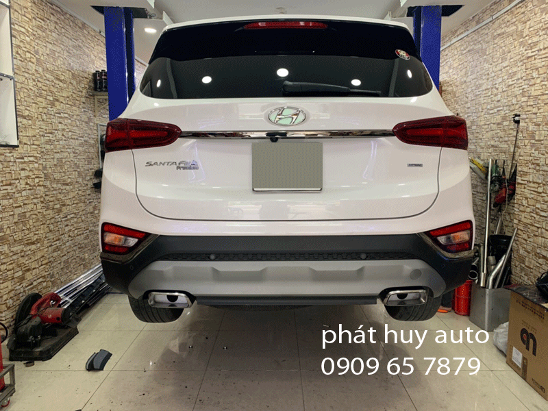 Độ pô xe Santafe 2019