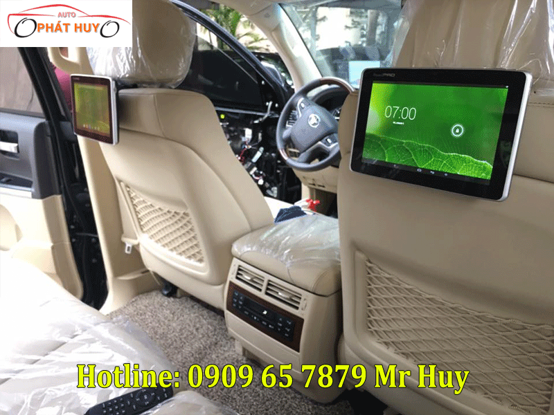 Màn hình gối đầu android xe Toyota Land Cruser