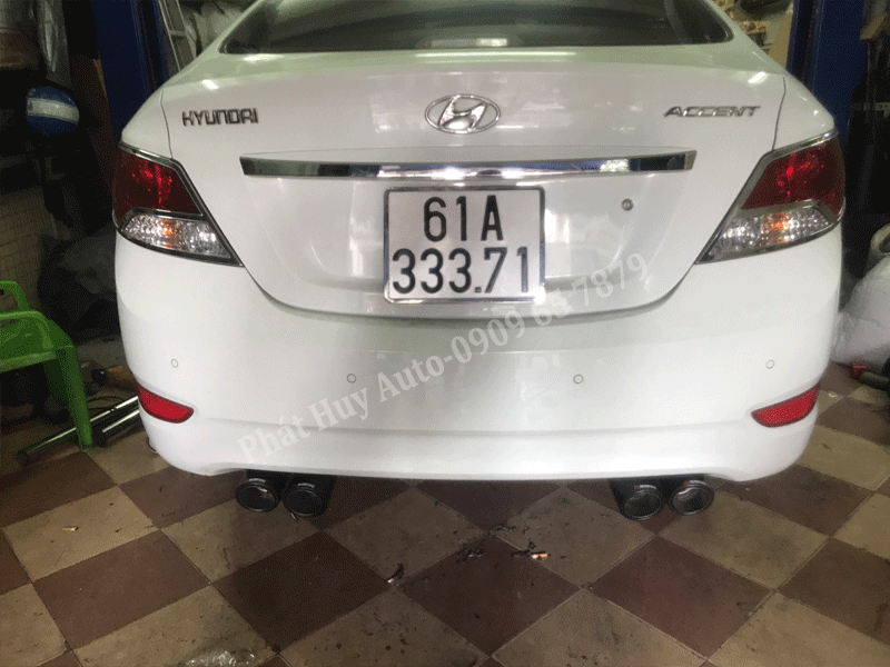 Độ pô xe Hyundai Accent chuyên nghiệp