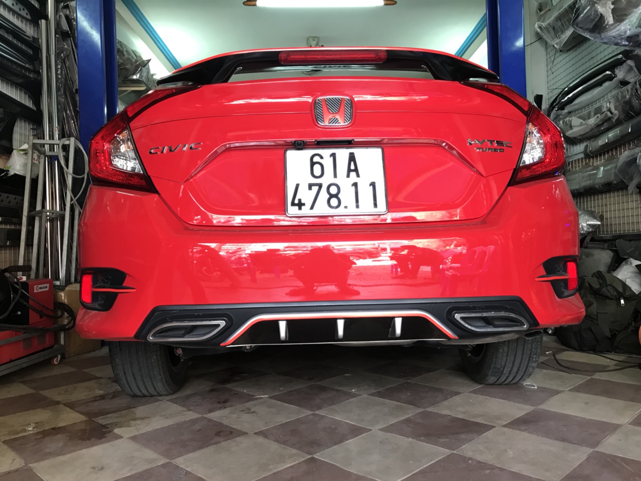 Gắn líp pô theo xe Honda Civic 2018 giá rẻ