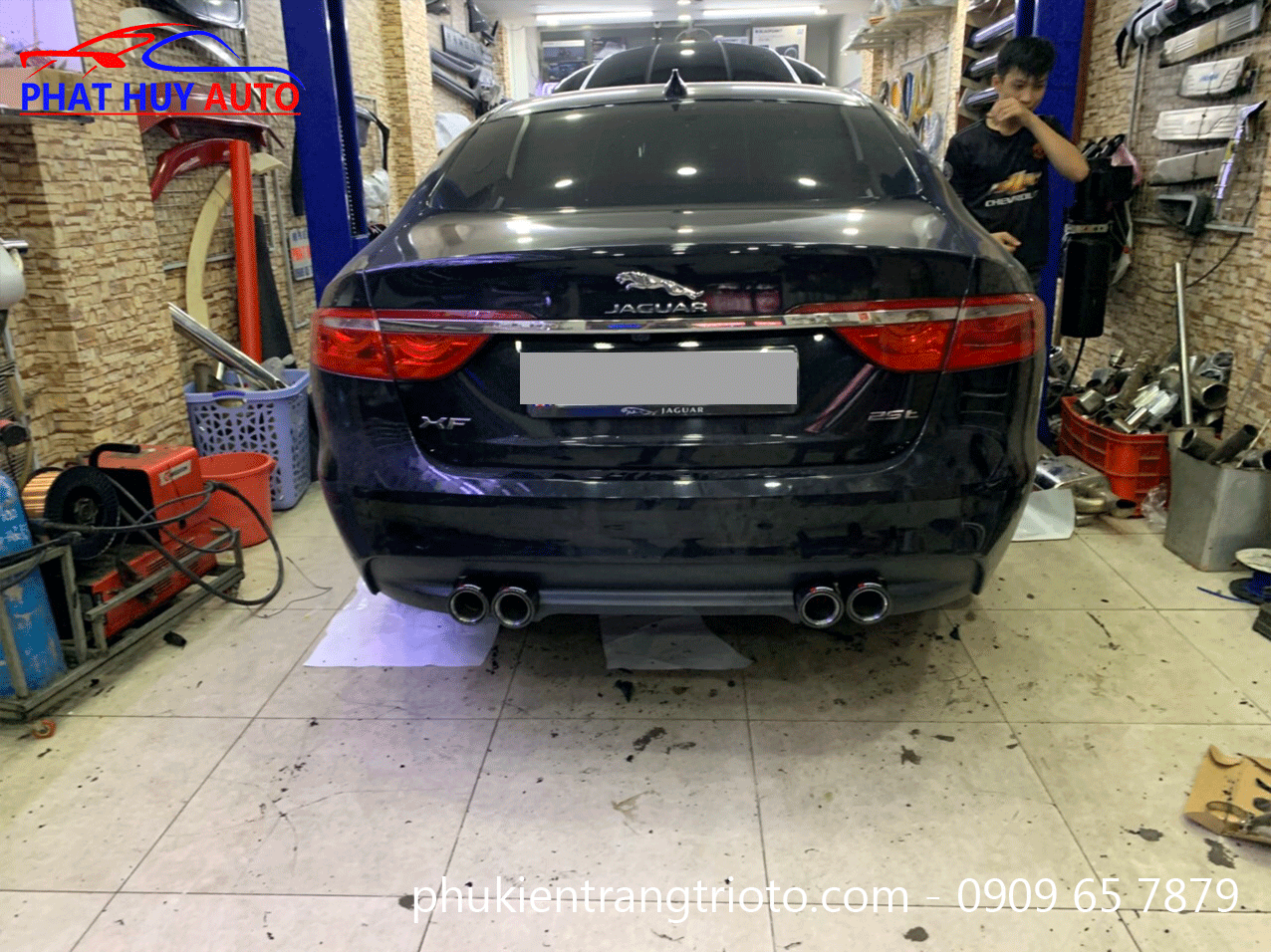 Độ pô cho xe ô tô Jaguar XF